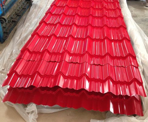 14 Gauge gegolfde stalen panelen 0,45 mm gegalvaniseerd zink dakplaat